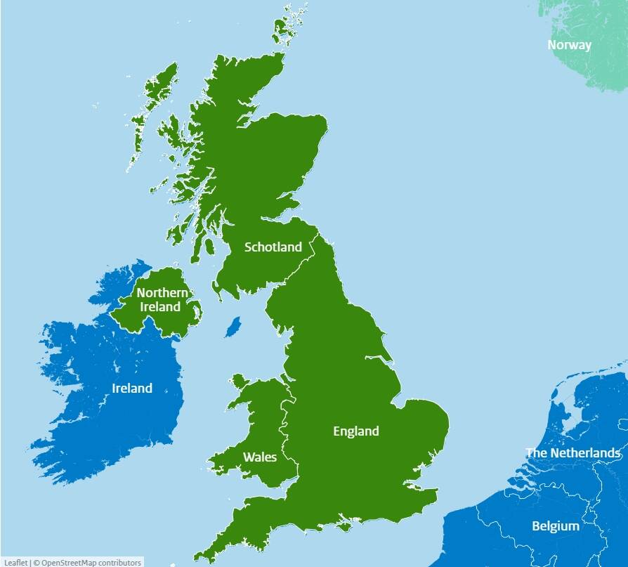 Which countries make up the United Kingdom?