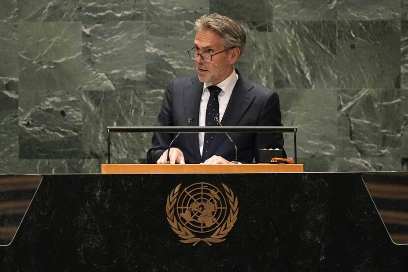 Prime Minister Schoof addresses the General Assembly of the United Nations.