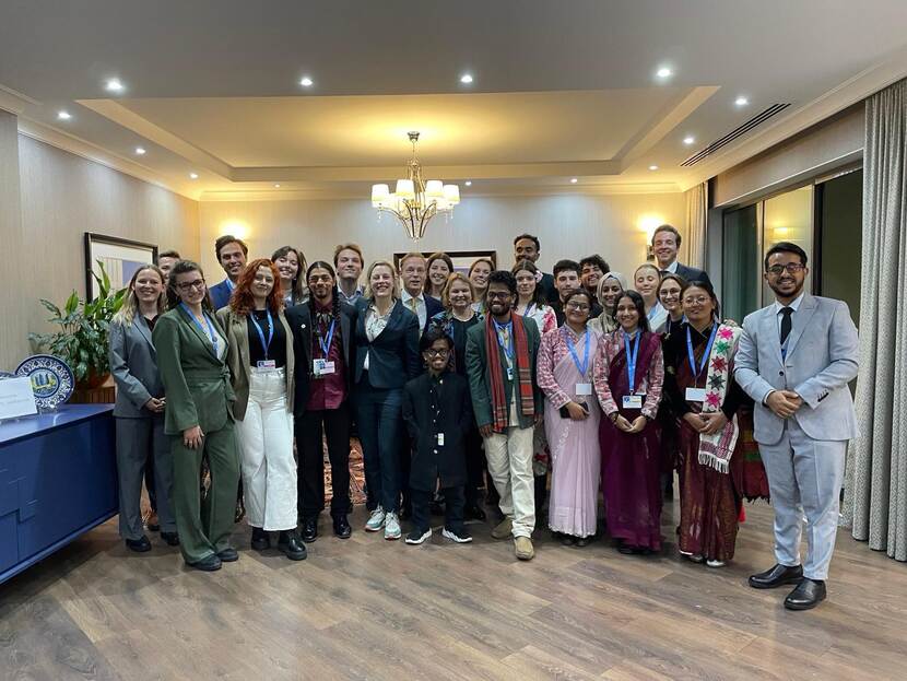 Sarah and Kiki alongside youth representatives from all over the world at COP29.