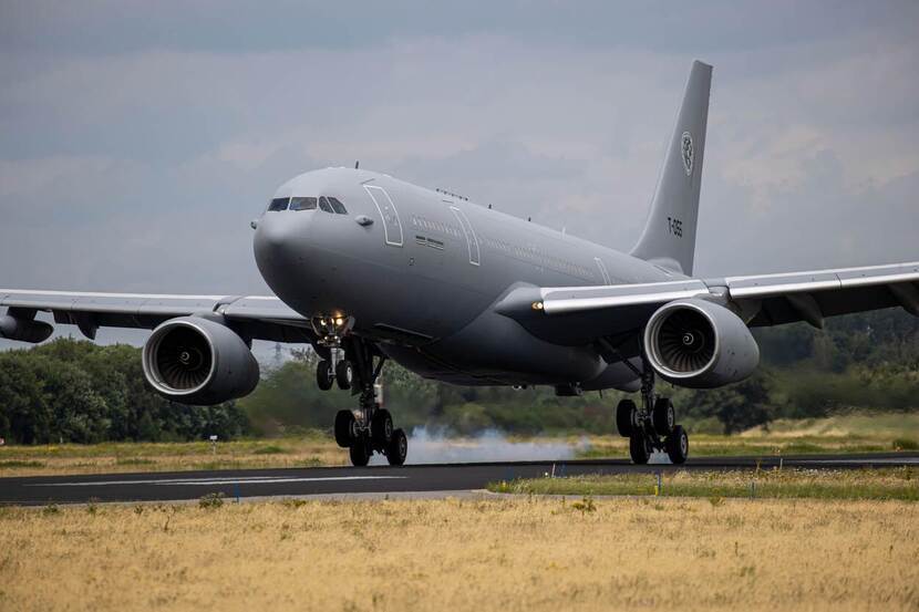 een Multi Role Tanker Transportvliegtuig (MRTT)